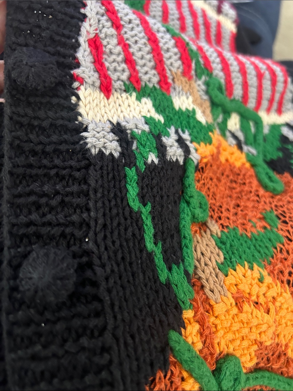 Susan Bristol Black Trick Or Treat Hand-Knit Sweater - Picture 11 of 11